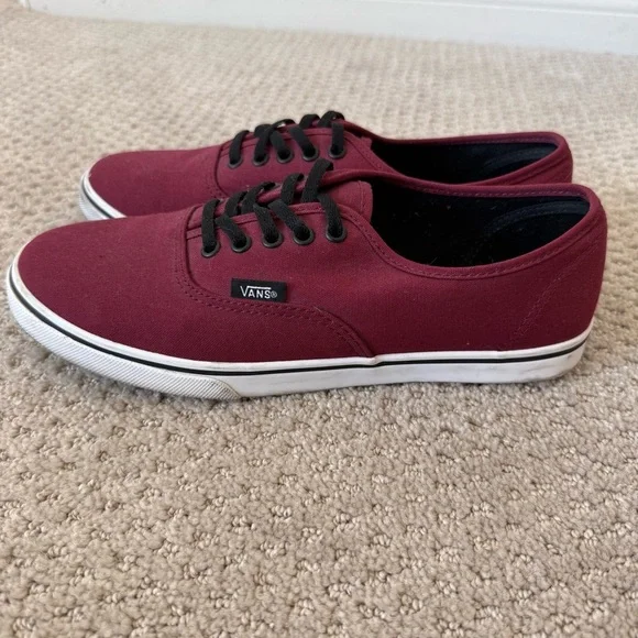 Vans Authentic Lo Pro Port Wine Red Lace Up Vans Size 8 - Picture 3 of 6